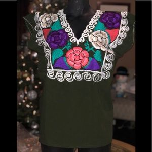 Mexican Embroidered Blouse